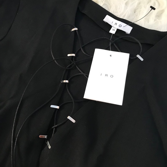 IRO Front Lace-Up Virgin Wool Blend Dress - Picture 8 of 11